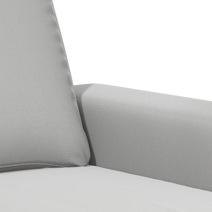 vidaXL 2-Sitzer-Sofa Hellgrau 140 cm Mikrofasergewebe