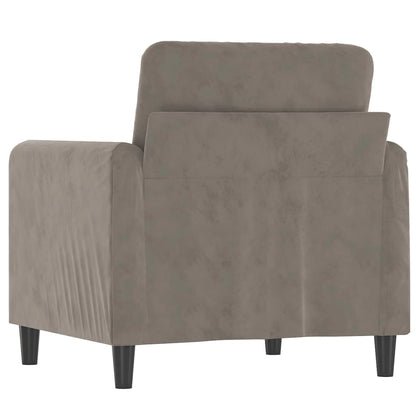 vidaXL Sessel Hellgrau 60 cm Samt