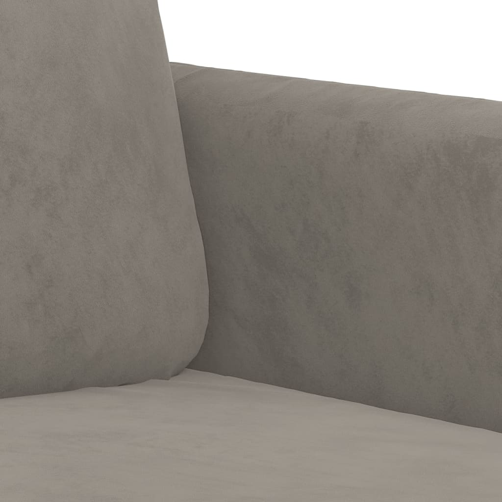 vidaXL Sessel Hellgrau 60 cm Samt