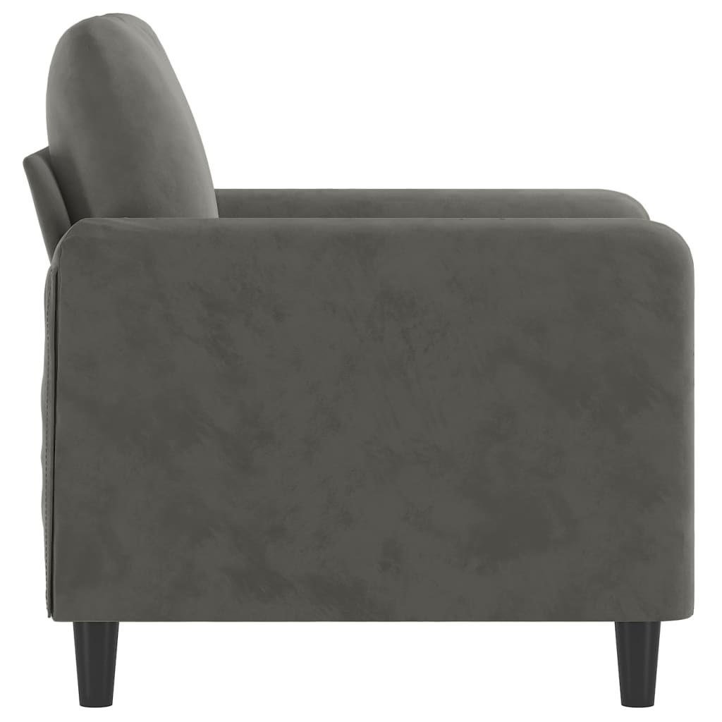 vidaXL Sessel Dunkelgrau 60 cm Samt
