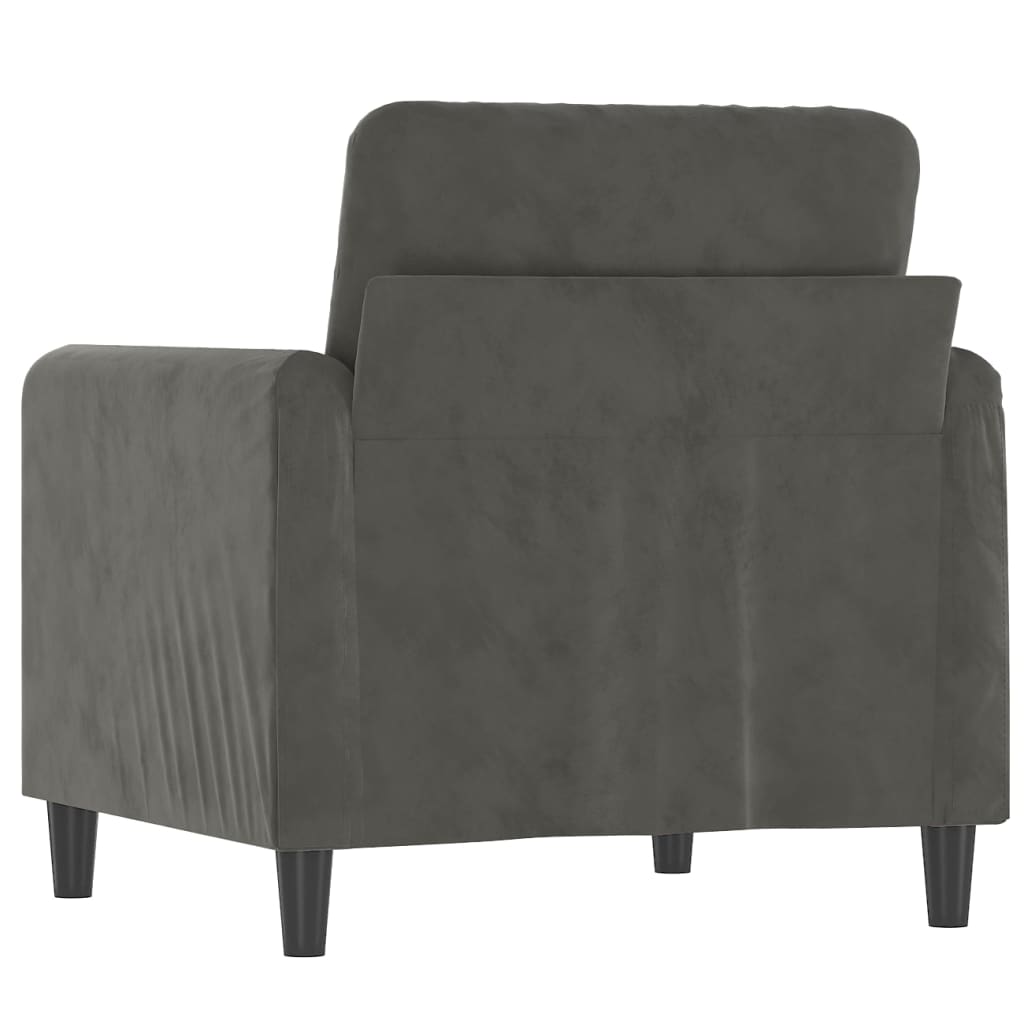 vidaXL Sessel Dunkelgrau 60 cm Samt