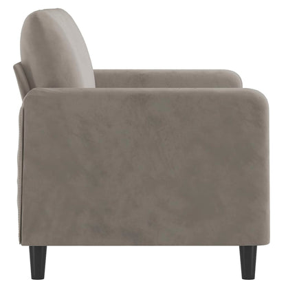 vidaXL 2-Sitzer-Sofa Hellgrau 120 cm Samt