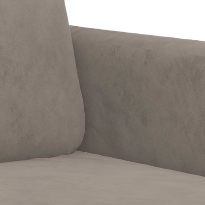 vidaXL 2-Sitzer-Sofa Hellgrau 120 cm Samt