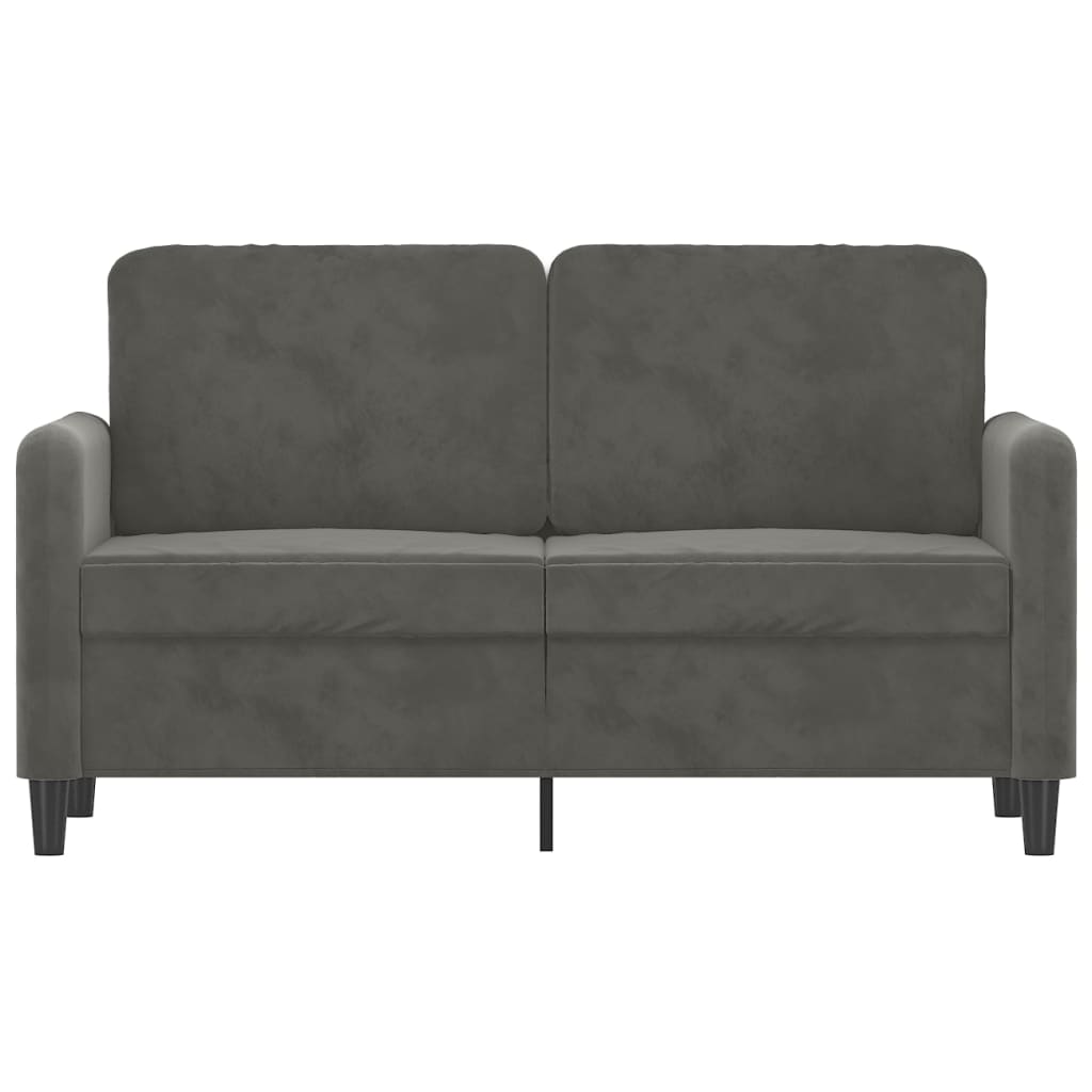 vidaXL 2-Sitzer-Sofa Dunkelgrau 120 cm Samt