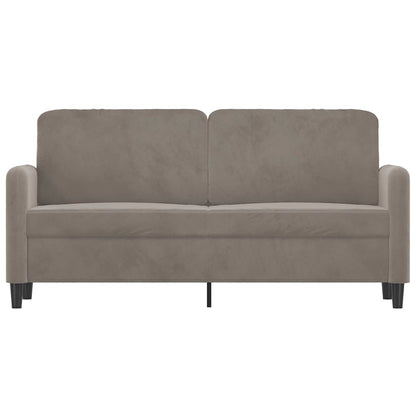 vidaXL 2-Sitzer-Sofa Hellgrau 140 cm Samt