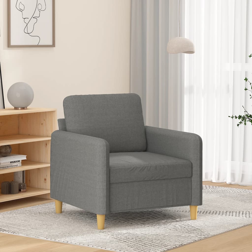 vidaXL Sofasessel Dunkelgrau 60 cm Stoff