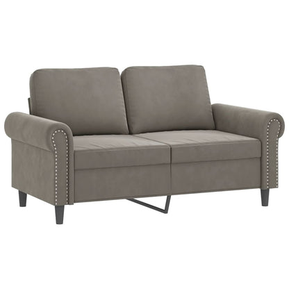 vidaXL 2-Sitzer-Sofa Hellgrau 120 cm Samt
