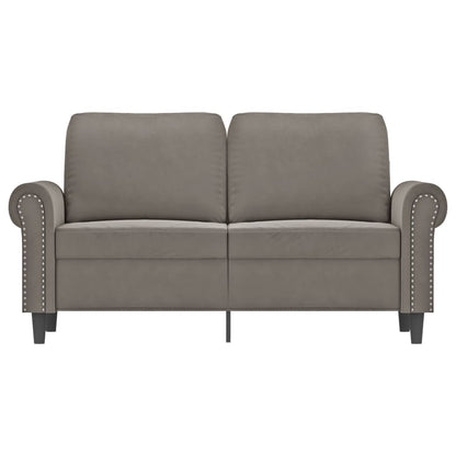vidaXL 2-Sitzer-Sofa Hellgrau 120 cm Samt