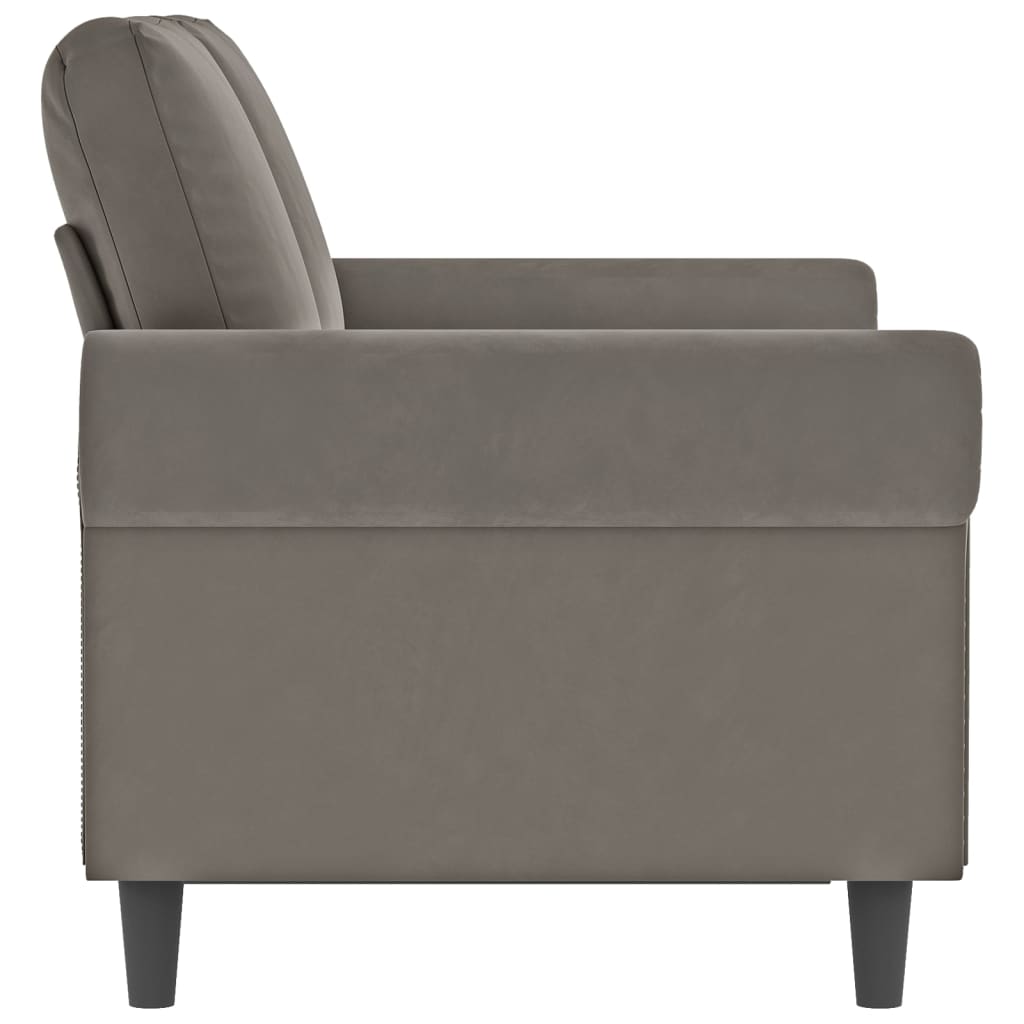 vidaXL 2-Sitzer-Sofa Hellgrau 120 cm Samt
