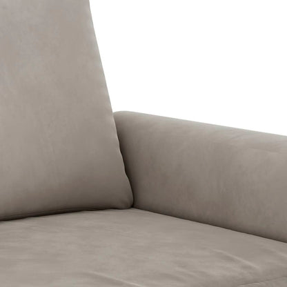 vidaXL 2-Sitzer-Sofa Hellgrau 120 cm Samt