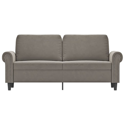 vidaXL 2-Sitzer-Sofa Hellgrau 140 cm Samt