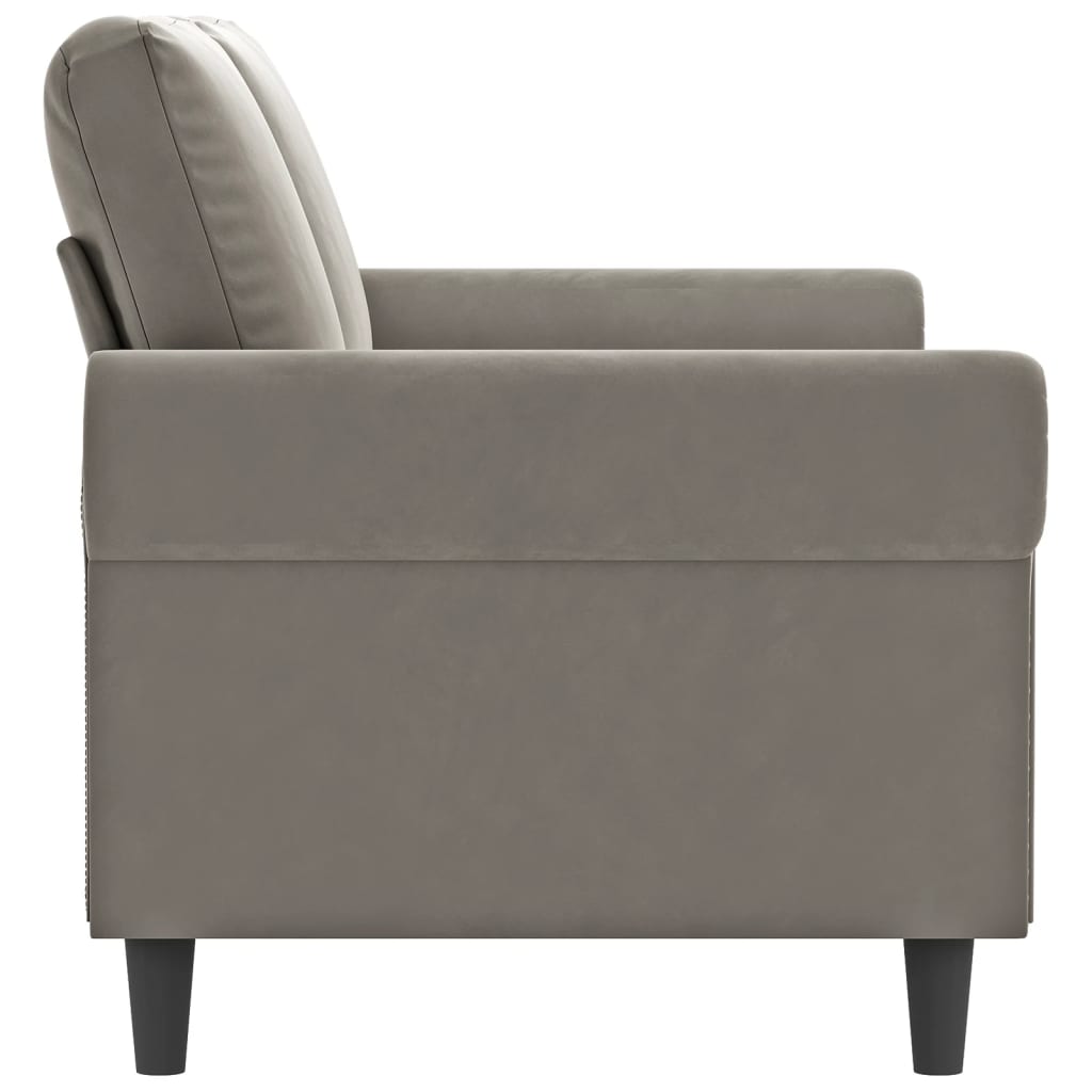 vidaXL 2-Sitzer-Sofa Hellgrau 140 cm Samt