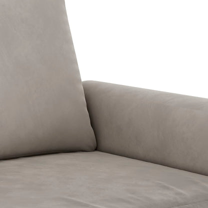 vidaXL 2-Sitzer-Sofa Hellgrau 140 cm Samt