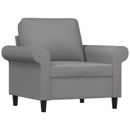 vidaXL Sessel Hellgrau 60 cm Stoff