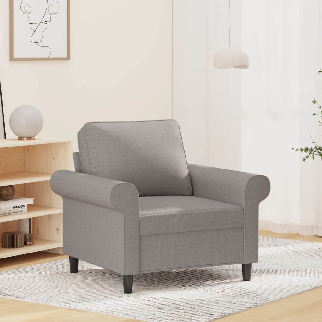 vidaXL Sessel Hellgrau 60 cm Stoff