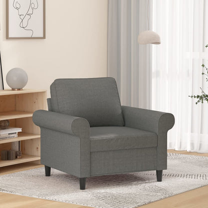 vidaXL Sofasessel Dunkelgrau 60 cm Stoff