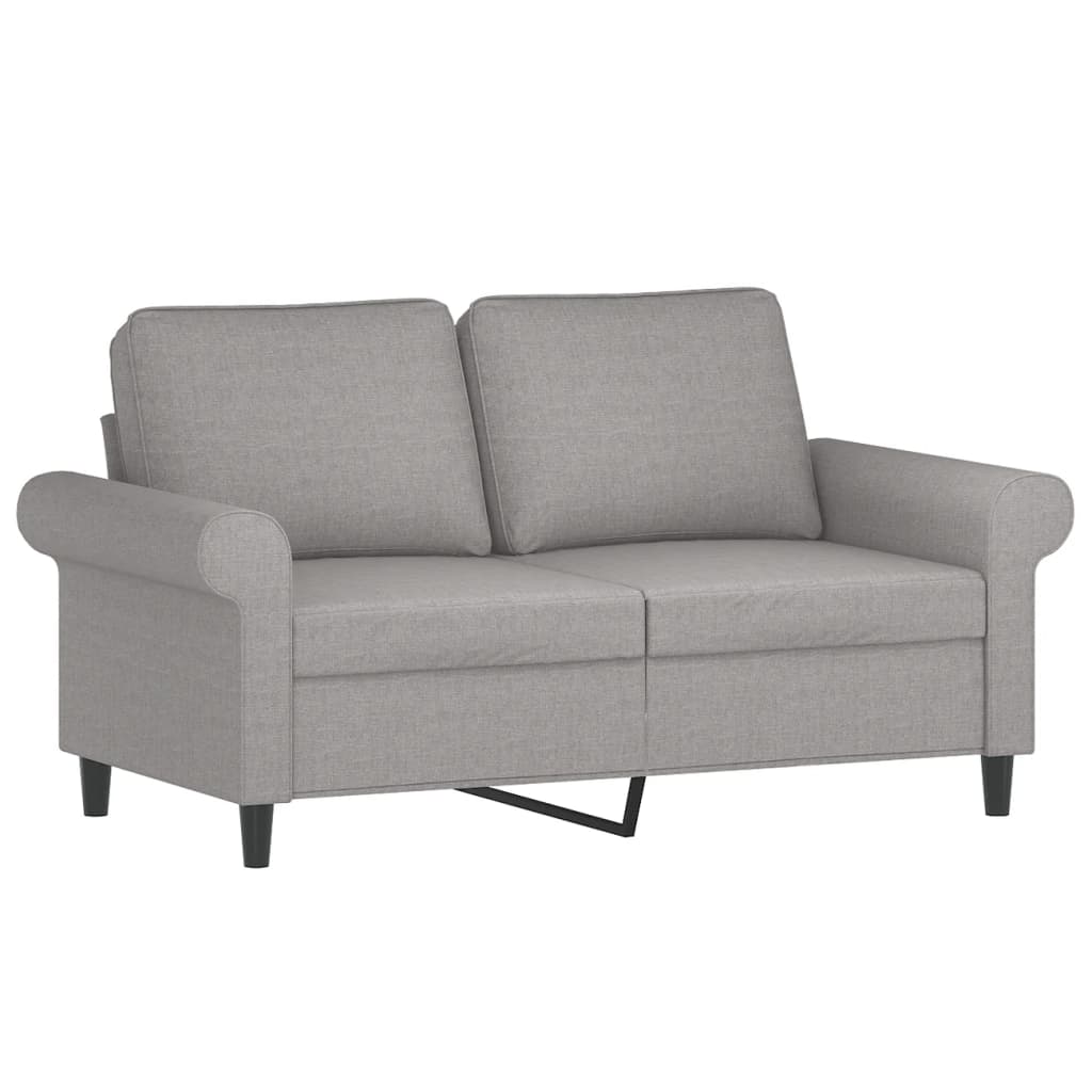 vidaXL 2-Sitzer-Sofa Hellgrau 120 cm Stoff