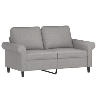 vidaXL 2-Sitzer-Sofa Hellgrau 120 cm Stoff