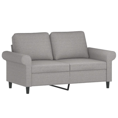vidaXL 2-Sitzer-Sofa Hellgrau 120 cm Stoff