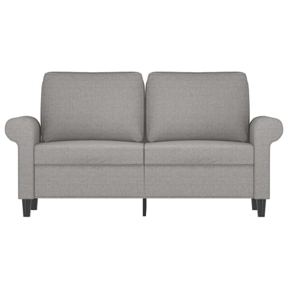 vidaXL 2-Sitzer-Sofa Hellgrau 120 cm Stoff