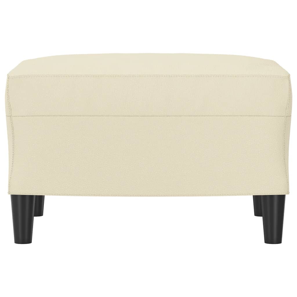 Fußhocker Creme 60x50x41 cm Kunstleder