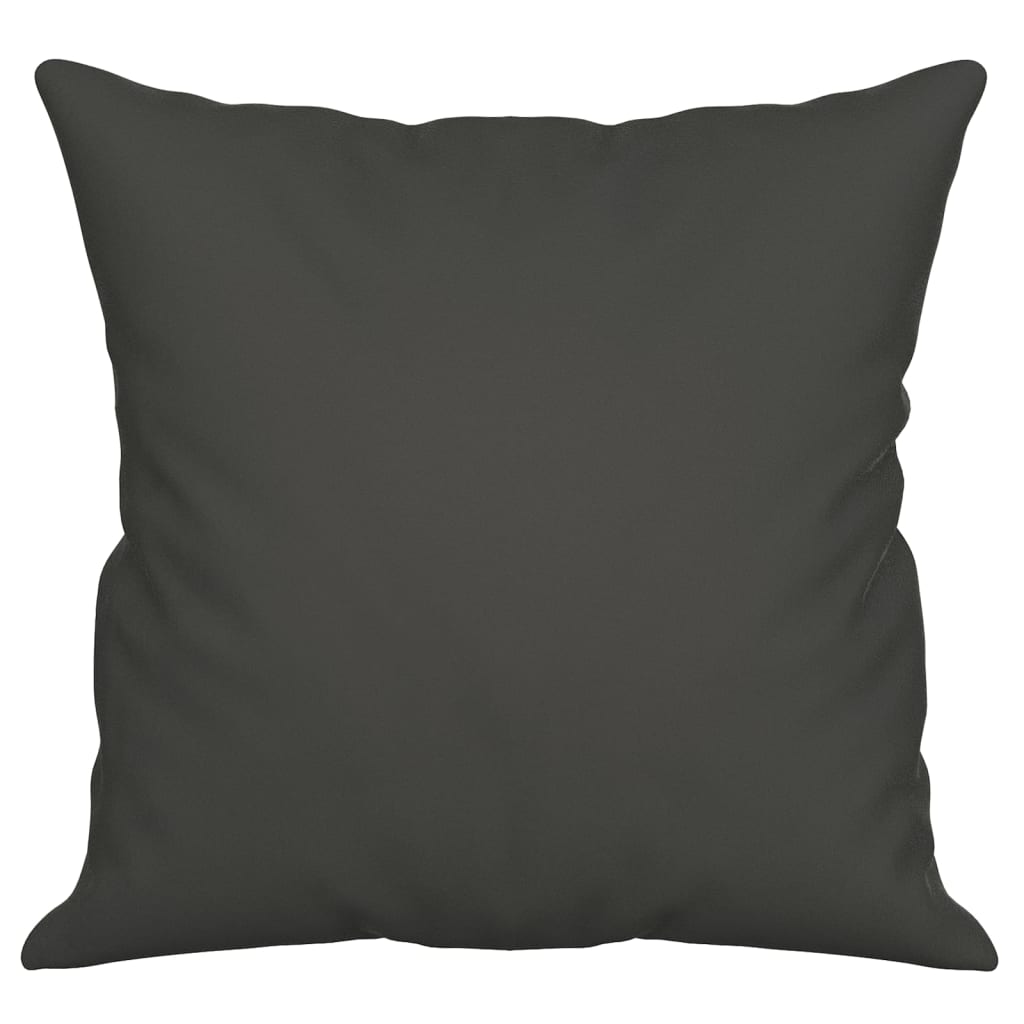 vidaXL Zierkissen 2 Stk. Dunkelgrau 40x40 cm Mikrofasergewebe