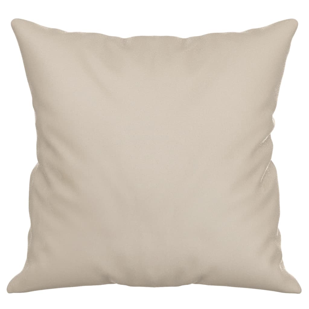 vidaXL Zierkissen 2 Stk. Creme 40x40 cm Mikrofasergewebe