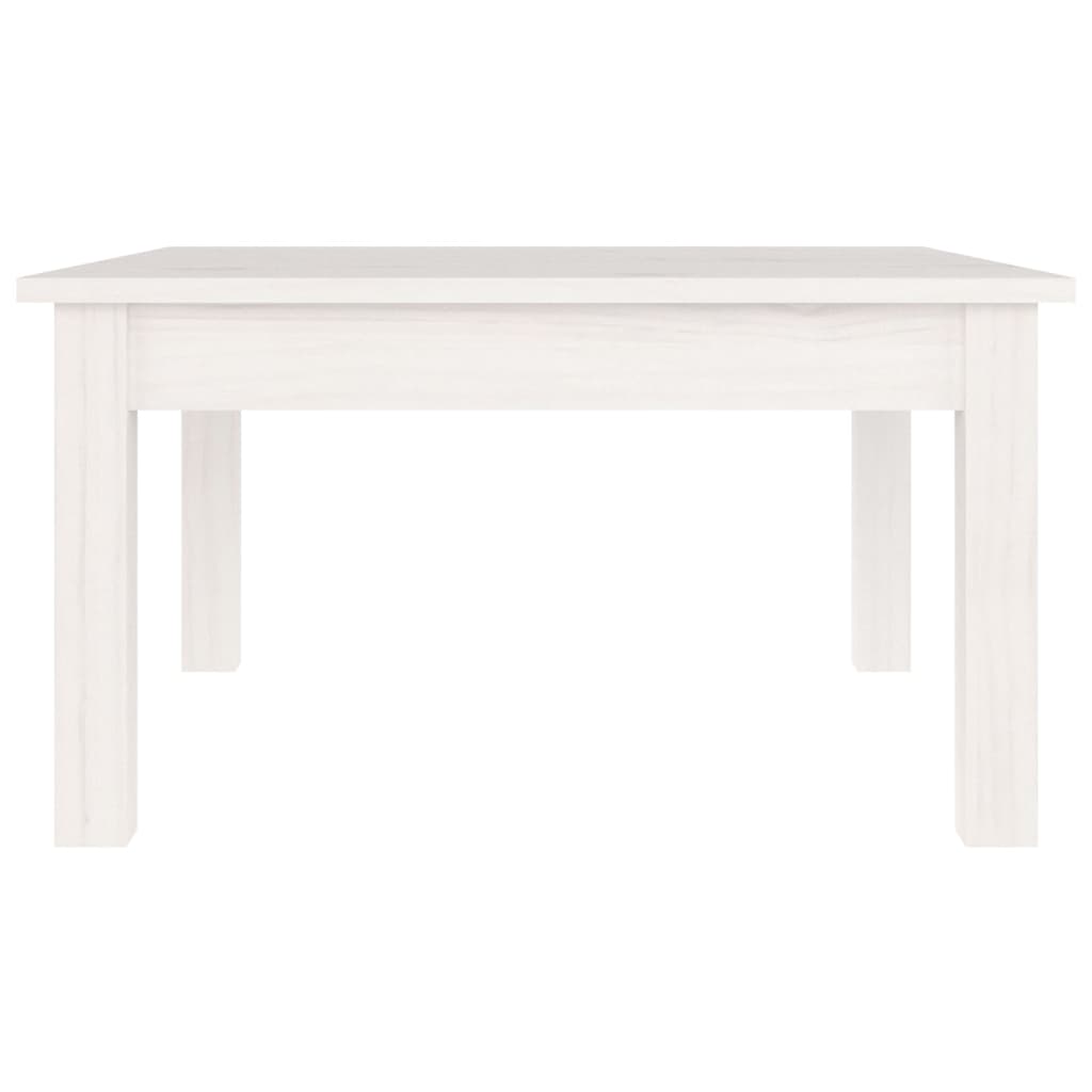 vidaXL Couchtisch Weiß 55x55x30 cm Massivholz Kiefer