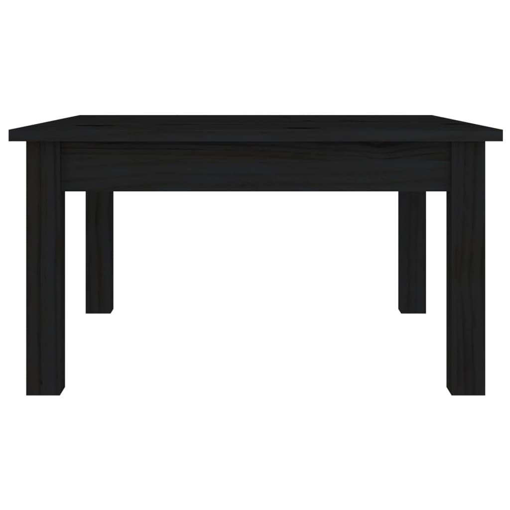 vidaXL Couchtisch Schwarz 55x55x30 cm Massivholz Kiefer