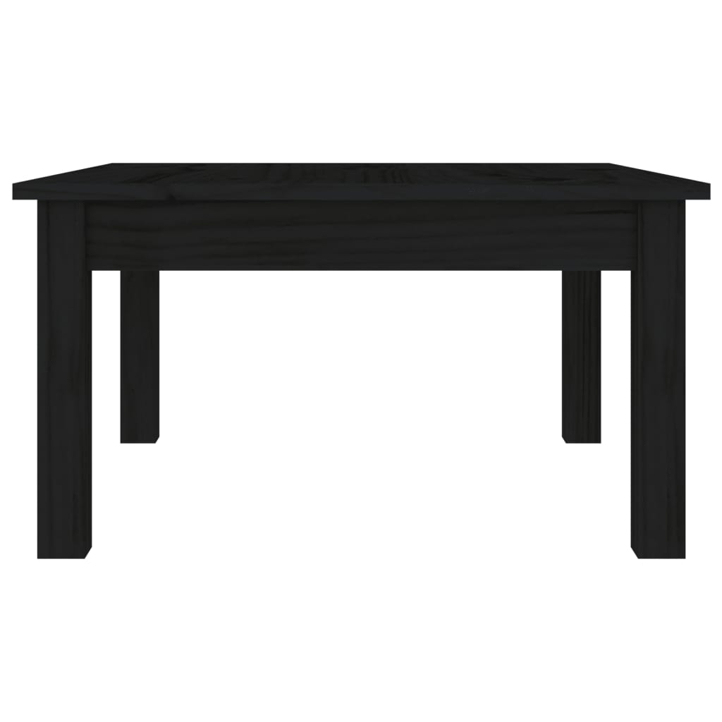vidaXL Couchtisch Schwarz 55x55x30 cm Massivholz Kiefer