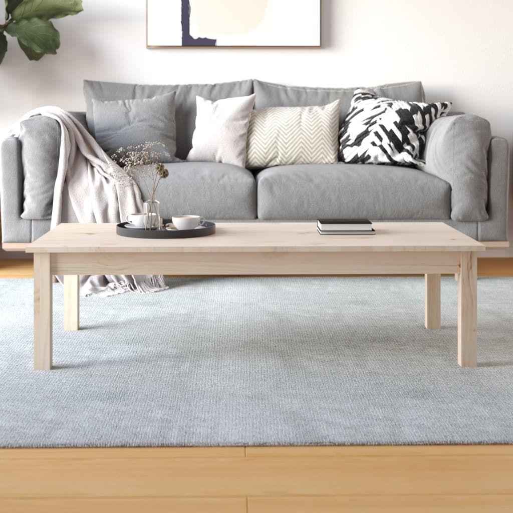 vidaXL Couchtisch 110x50x30 cm Massivholz Kiefer