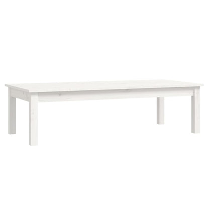 vidaXL Couchtisch Weiß 110x50x30 cm Massivholz Kiefer