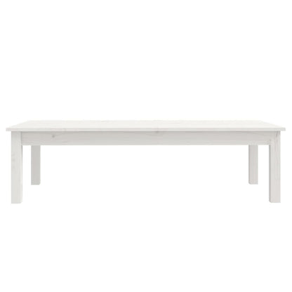 vidaXL Couchtisch Weiß 110x50x30 cm Massivholz Kiefer