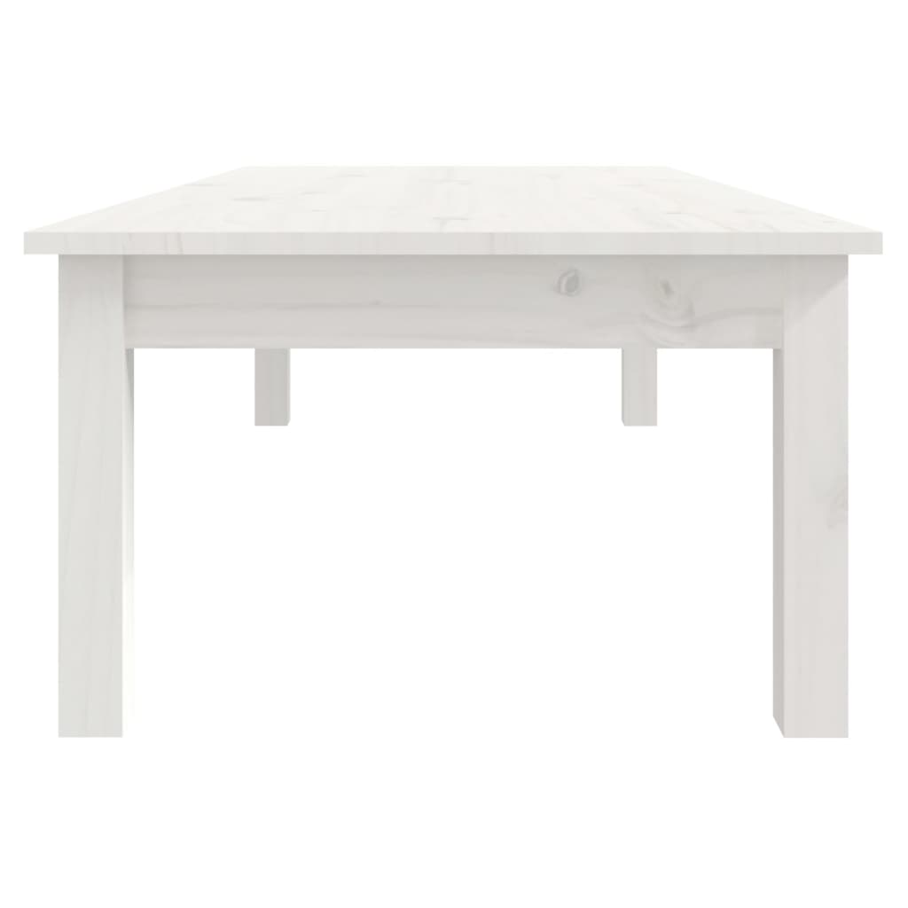 vidaXL Couchtisch Weiß 110x50x30 cm Massivholz Kiefer
