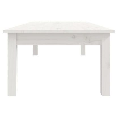 vidaXL Couchtisch Weiß 110x50x30 cm Massivholz Kiefer