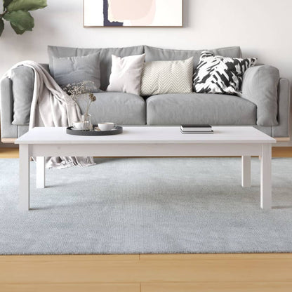 vidaXL Couchtisch Weiß 110x50x30 cm Massivholz Kiefer