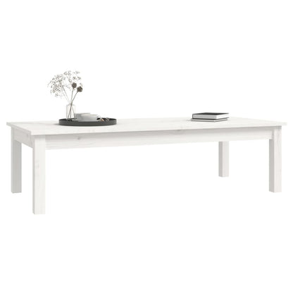vidaXL Couchtisch Weiß 110x50x30 cm Massivholz Kiefer