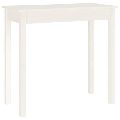 vidaXL Table Console Blanche 80x40x75 cm Bois de Pin Massif