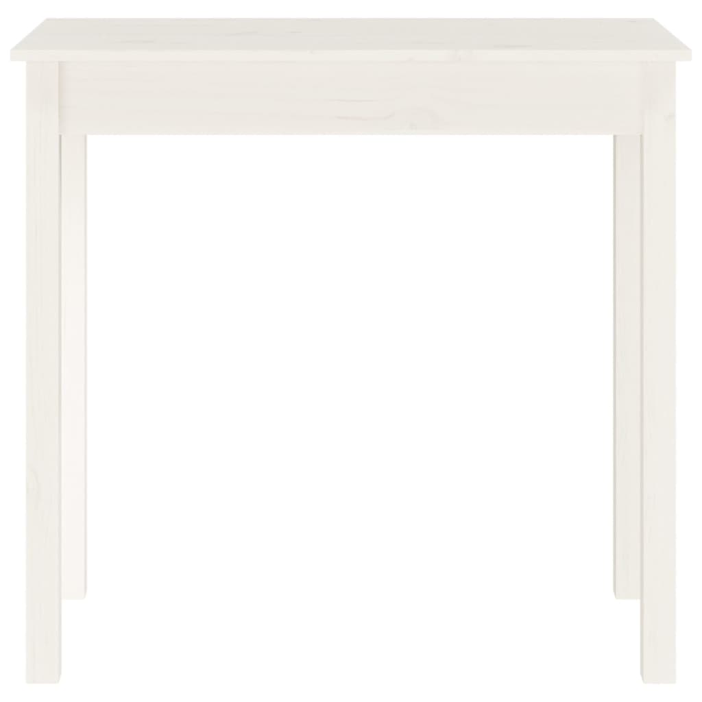 vidaXL Table Console Blanche 80x40x75 cm Bois de Pin Massif