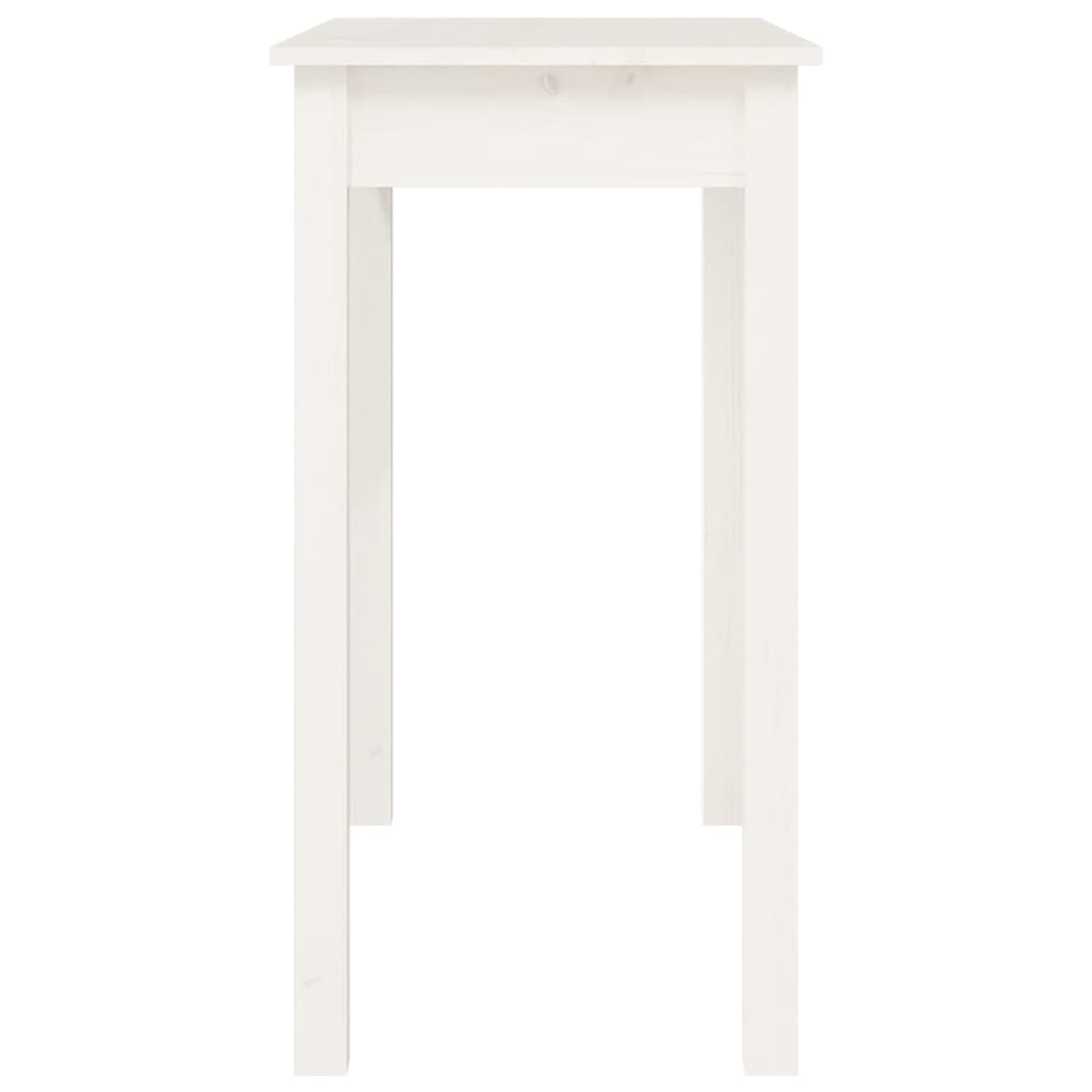 vidaXL Table Console Blanche 80x40x75 cm Bois de Pin Massif