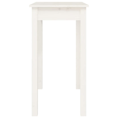 vidaXL Table Console Blanche 80x40x75 cm Bois de Pin Massif