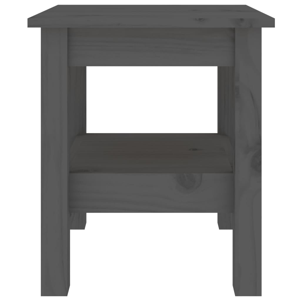 vidaXL Couchtisch Grau 35x35x40 cm Massivholz Kiefer