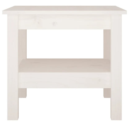 vidaXL Couchtisch Weiß 45 x 45 x 40 cm Massivholz Kiefer