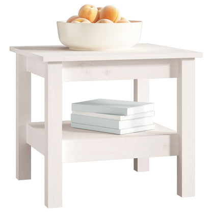 vidaXL Couchtisch Weiß 45 x 45 x 40 cm Massivholz Kiefer