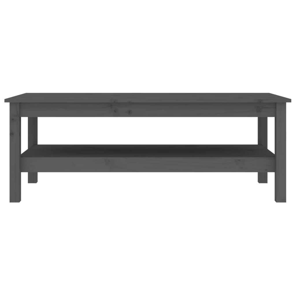 vidaXL Couchtisch Grau 110x50x40 cm Massivholz Kiefer