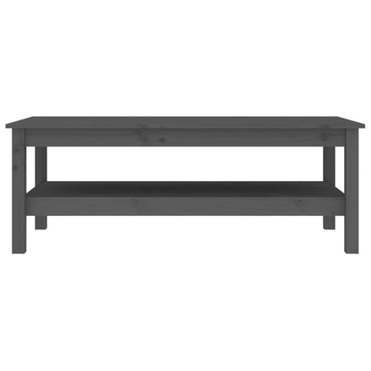 vidaXL Couchtisch Grau 110x50x40 cm Massivholz Kiefer