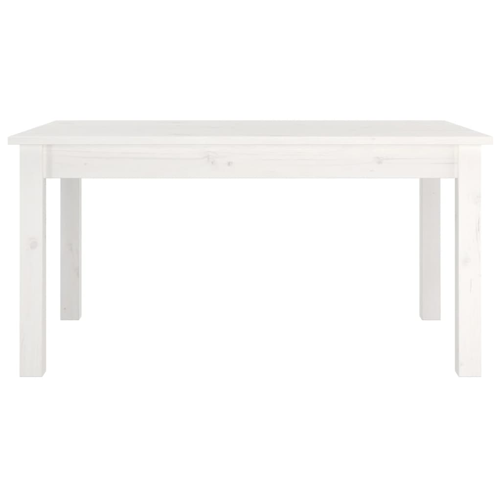 vidaXL Couchtisch Weiß 80x50x40 cm Massivholz Kiefer