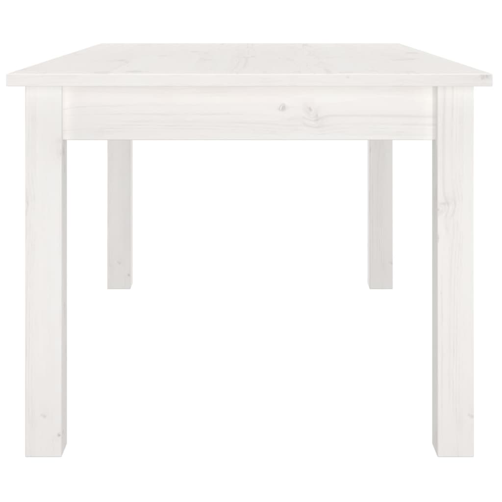 vidaXL Couchtisch Weiß 80x50x40 cm Massivholz Kiefer