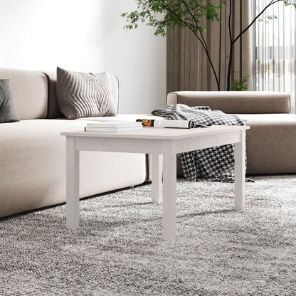 vidaXL Couchtisch Weiß 80x50x40 cm Massivholz Kiefer