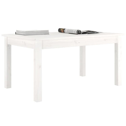 vidaXL Couchtisch Weiß 80x50x40 cm Massivholz Kiefer